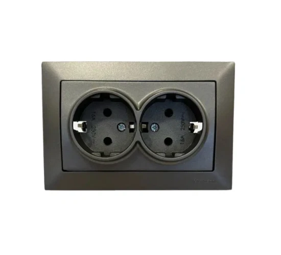 Контакт шуко двоен 16А антрацит Candela Mutlusan.png